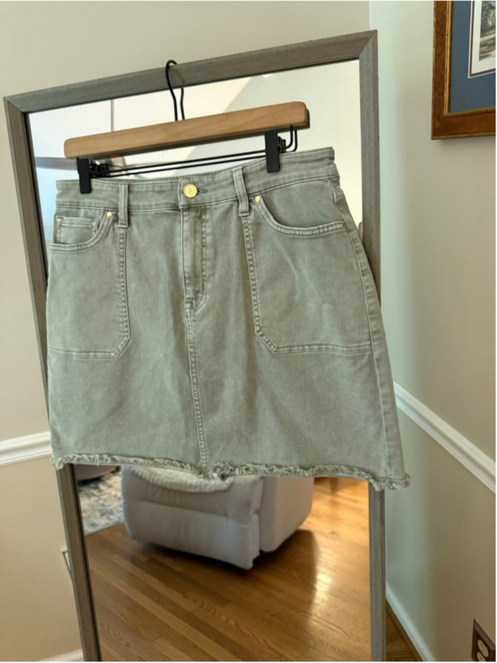 Women's Tommy Bahama Green Denim Mini Skirt